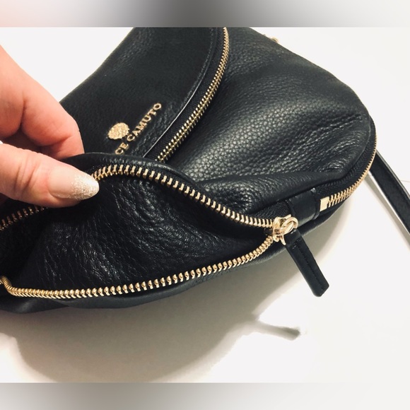 VINCE CAMUTO black leather crossbody purse. Only used ONCE! - Picture 8 of 16